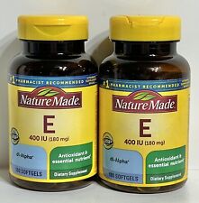 Nature Made Vitamin E 400 IU Softgels 180ct 031604011628s1144