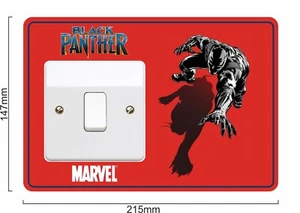 Black Panther - Interruptor de luz Calcomanía de piel cubierta de vinilo - 5 - Imagen 1 de 1