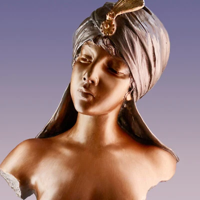 EMMANUEL VILLANIS - BUSTE "LA SULTANE" - 55 CM RARE - Photo 1/4