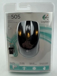 Logitech Wireless Mouse M505 Black Unifying Factory Sealed - Picture 1 of 11
