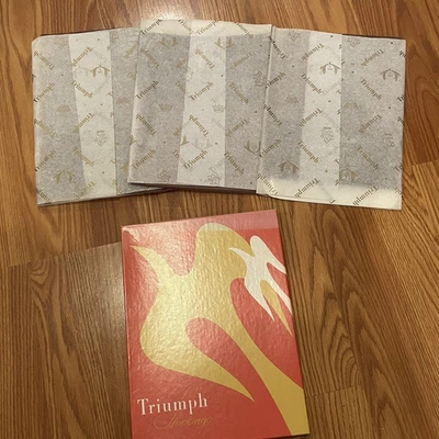 Vintage Triumph Nylon Stockings 3 Pairs Misty Taupe Size 11 Long Style 923  NOS - Image 1 of 4