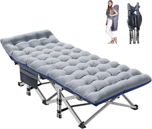 Folding Camping Cot, Folding Cot Camping Cots for Adults, Portable Sleeping Cot - Picture 1 of 7