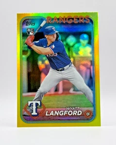 2024 Topps Update Wyatt Langford Rookie #US151 Hanger Yellow Foil - Bild 1 von 2