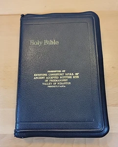 Santa Biblia Keystone Consistorio Antiguo Rito Escocés Francmasonería Scranton PA - Imagen 1 de 7