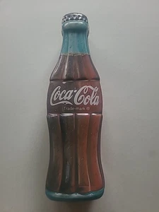 1996 Coca Cola Bottle Shaped Tin Textured And Painted - Picture 1 of 4