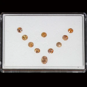 8,58 Cts_¡FANTÁSTICO SET!! Lustre_100 % Natural Sin Calentar Circón Imperial_Sri Lanka - Imagen 1 de 3