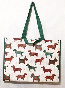 Reusable Shopping Bag For Life Dog Silhouettes Theme Dual Handle XL Storage - Picture 1 of 10