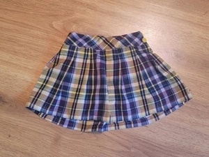 Yellow Plaid Pleated Skirt w/Short Underneath Girls Size 4T - Picture 1 of 2