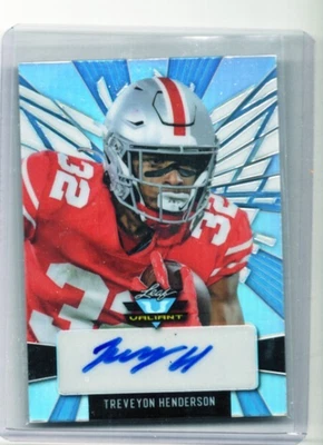 2022 LEAF VALIANT  TREVEYON HENDERSON REFRACTOR PARALLEL  AUTO CARD #2/10 - Image 1 of 2