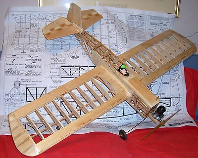 Berkeley SUPER ZILCH PLAN To Build a 52" Span Old Time UC Stunt Model Airplane  - Image 1 of 4