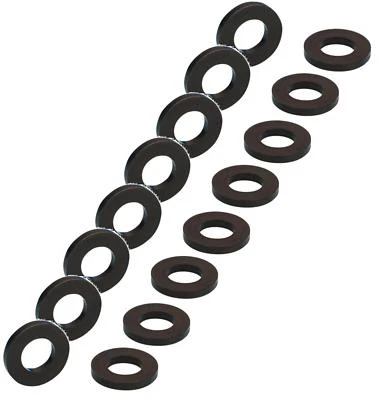 16 x Unterlegscheiben M6 ohne Kragen schwarz Kunststoff Adam Hall U-Scheiben NEU