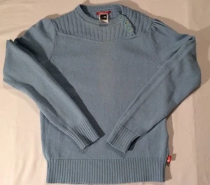 The North Face Sweater Women Blue Cotton Nylon Wool Crew Long Sleeves Sz S/P - Picture 1 of 7
