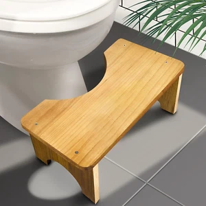 Toilet Stool Squat Adult, Wood Poop Stool for Bathroom Adults, Portable Toilet P - Picture 1 of 12