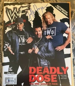 Hulk Hogan NWO signed autographed Rare WWE Magazine Kevin Nash Scott Hall COA - Picture 1 of 1