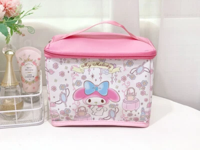my melody bowknot zip square Makeup Box Cosmetic case Beauty Case pouch handbag - Image 1 of 4