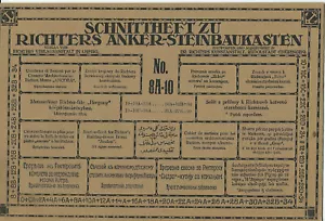2 Hefte Bauvorlagen und Schnittheft für Richter Anker Steinbaukästen - Bild 1 von 2