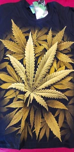 Ganja GLOW IN THE DARK fashion design t shirt men - Picture 1 of 3