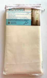 Martha Stewart Cortina FINA TRANSPARENTE Barra Bolsillo 60 63 Panel CREMA PESADO NUEVO CON ETIQUETAS - Imagen 1 de 3