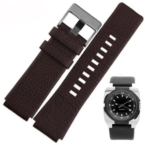 Convex Mouth Leather Watchband For Diesel DZ1089 DZ1123 DZ1132 Replacement Strap - Picture 1 of 36