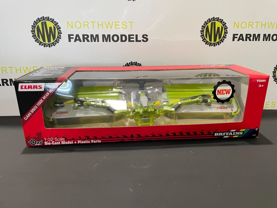 BRITAINS 43303 1:32 SCALE CLAAS DISCO 1100C BUTTERFLY MOWERS - Image 1 of 3