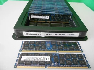 SKhynix 16GB 2Rx4 PC3L-12800R DDR3 Server-RAM HMT42GR7MFR4A - ECC reg. - Afbeelding 1 van 2