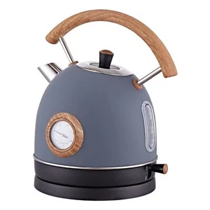 Retro Wasserkocher, 1,7L / 1500W Elektrische Teekessel zum Kochen von Wasser, Holz - Bild 1 von 7