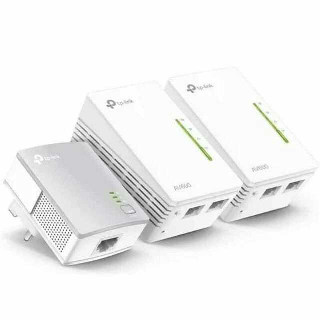 TP-LINK AV600 Powerline Extensor Universal de Cobertura Wi-Fi Kit (2 x TL-WPA4220 V4 + TL-PA4010) - Blanco (TL-WPA4220T KIT)