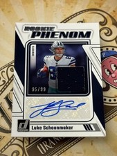 2023 Panini Donruss Luke Schoonmaker Auto Relic Rookie Phenom Card SP#95/99