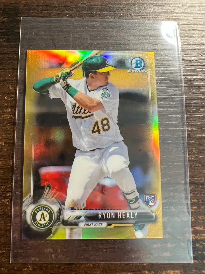 A117,327 - 2017 Bowman Chrome Mini Gold Refractors #35 Ryon Healy/50 - Image 1 of 1