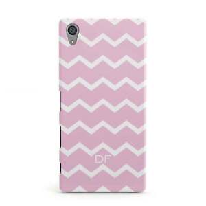Personalised Initials Chevron Pink Sony Xperia Case for Sony Phones