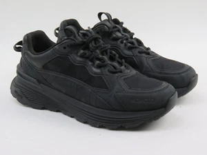 MONCLER Runner Lite All Black Men's Shoes Size 42 - Picture 1 of 8