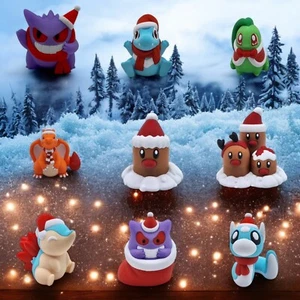 Mini Christmas Pokemon Figures 2.5inch Holiday Decor Charizard - Picture 1 of 21