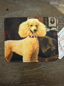 Poodle Apricot Dog Bejeweled Mini Fashion Blossom Collection Puppy Wallet - Picture 1 of 14