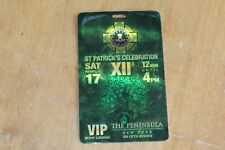 St. Patrick's Celebration New York 2012 Laminated Backstage Pass - FREE SHIPPING