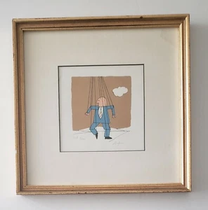 Harry Araten Puppet 1984 Framed Hand Signed EA 6/100 Lithograph Israel US Artist - Picture 1 of 5