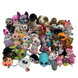 Preowned TY Beanie Boos Mixed Stuffed Animals LOT 13 lbs LOT Mini Plush Dolls - Picture 1 of 12