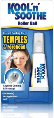 Kool N Soothe Roller Ball - Instant Cooling for Temples & Forehead - 5ml