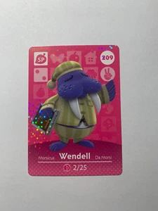 Wendell #209 Animal Crossing Amiibo Card Nintendo Pack Fresh - Picture 1 of 1