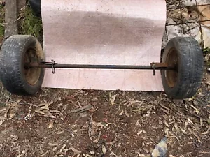 trailer axle with Wheels - Picture 1 of 1