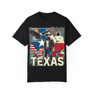 Texas Cowboy Graphic T-Shirt, Western Apparel, Unisex Tee, Country Style Shirt, - Picture 1 of 8