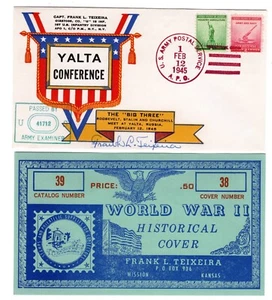 1945 Yalta Conference - Teixeira WWII Patriotic Cachet - Picture 1 of 2