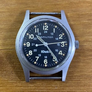 "mit Box" Hamilton Khaki 9415A Handaufzug schwarzes Zifferblatt 33mm Herrenuhr von JP - Bild 1 von 12