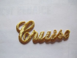 #3590 Golden Word Cruise Embroidery Iron On Applique Patch - Picture 1 of 1