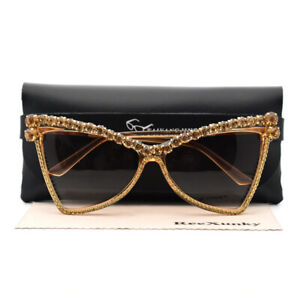 Trending Cat Eye Sunglasses Women Hand-made Rhinestone Vintage Shades Eyewear 