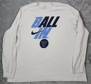 Camisa Nike Villanova Wildcats para Hombres XXL Blanca Pelota en Centro Swoosh Baloncesto - Imagen 1 de 9