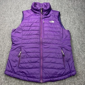 The North Face Vest Womens Medium Purple Primaloft Insulated Puffer Full Zip - Picture 1 of 19