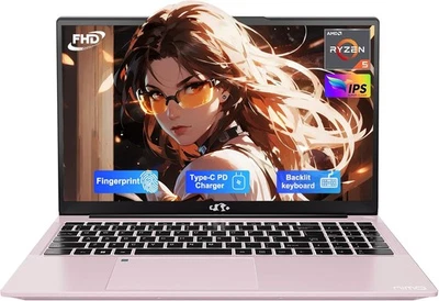 NIMO 15.6'' IPS FHD-Laptop, 8GB RAM 256GB SSD AMD Ryzen 5 Up to 3.7GHz Student - Image 1 of 4