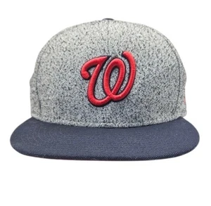 Washington Nationals New Era 9Fifty Hat Gray Black Red Strapback MLB Adjustable - Picture 1 of 9