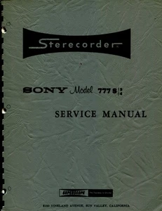 Sony Superscope Model 777S 2,4 Sterecorder Electronic Service Manual - Picture 1 of 5