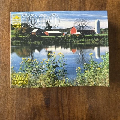 New 1994 Golden Guild Sheldon Junction Vermont Jigsaw Puzzle 1000 Pc Barn Farm - Image 1 of 4